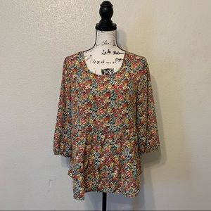 EST 1945 Floral Multicolor Blouse Top